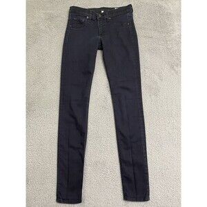 Rag & Bone The Legging Jeans 26 Dark Wash Midnight Blue Stretch Cotton Blend